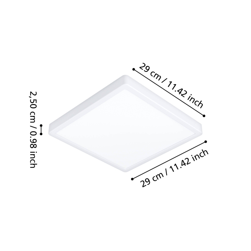 Eglo - LED Bathroom Ceiling Light LED/13W/230V 29x29 cm IP44 White