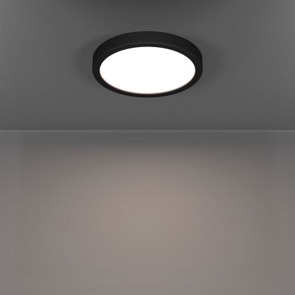 Eglo - LED RGBW Dimmable Bathroom Ceiling Light LED/11.2W/230V 2700-6500K Ø 21.1 cm IP44 Black