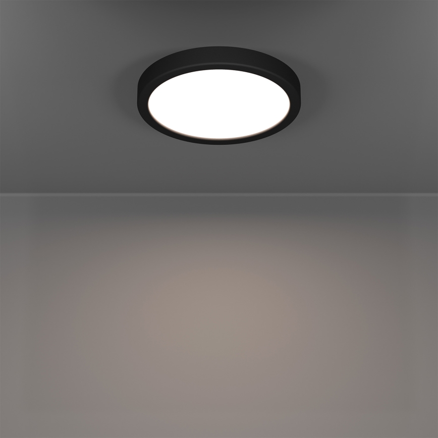 Eglo - LED RGBW Dimmable Bathroom Ceiling Light LED/11.2W/230V 2700-6500K Ø 21.1 cm IP44 Black