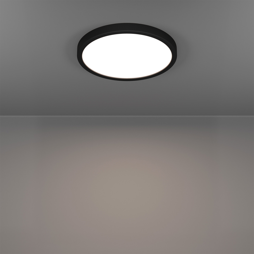 Eglo - LED RGBW Dimmable Bathroom Ceiling Light LED/14.3W/230V 2700–6500K Ø 27.8 cm IP44 Black