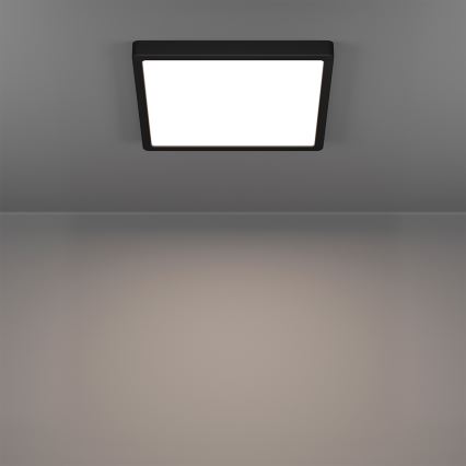 Eglo - Dimmable LED RGBW Bathroom Ceiling Light LED/13,5W/230V 2700-6500K 29,5x29,5 cm IP44 Black