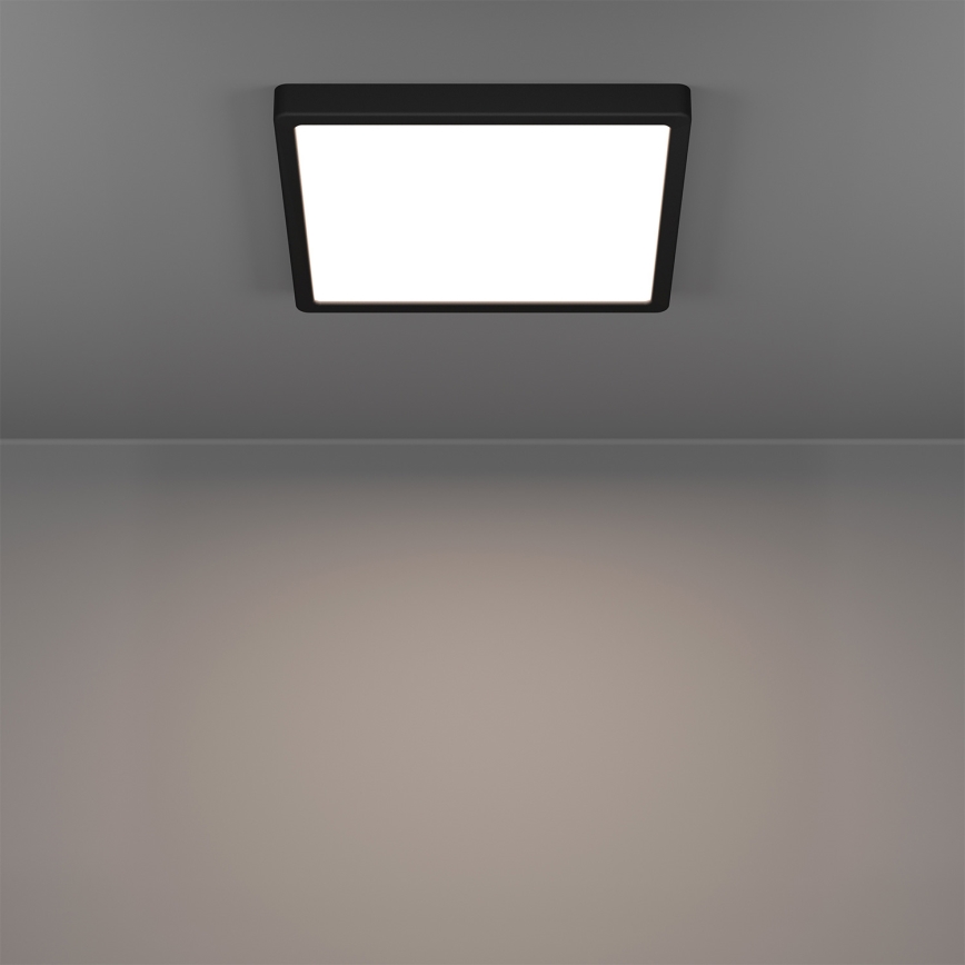 Eglo - Dimmable LED RGBW Bathroom Ceiling Light LED/13,5W/230V 2700-6500K 29,5x29,5 cm IP44 Black