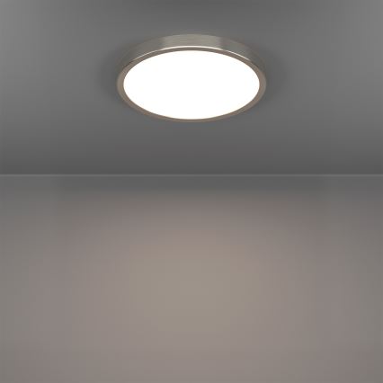 Eglo - LED RGBW Dimmable Bathroom Ceiling Light LED/14.3W/230V 2700-6500K Ø 27.8 cm IP44 Matte Chrome