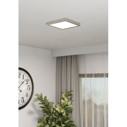 Eglo - RGBW Dimmable LED Bathroom Ceiling Light LED/10.5W/230V 2700-6500K 22x22 cm IP44 Matte Chrome