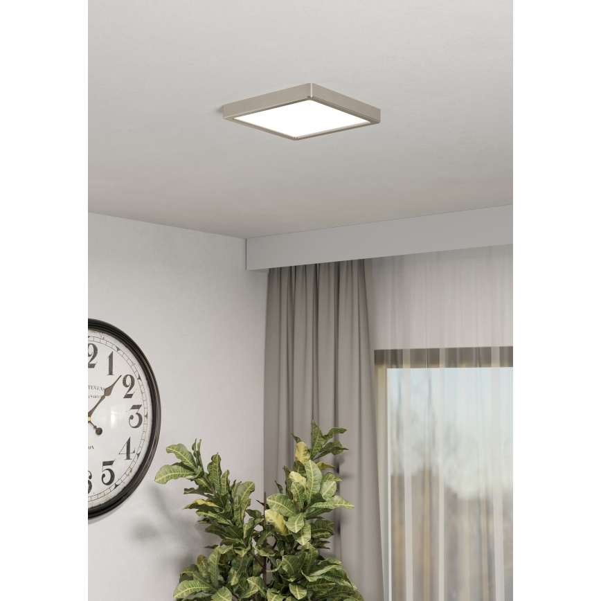 Eglo - RGBW Dimmable LED Bathroom Ceiling Light LED/10.5W/230V 2700-6500K 22x22 cm IP44 Matte Chrome