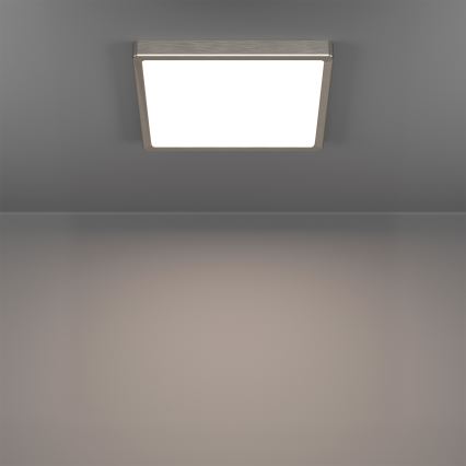 Eglo - LED RGBW Dimmable Bathroom Ceiling Light LED/13,5W/230V 2700-6500K 29,5x29,5 cm IP44 Matte Chrome