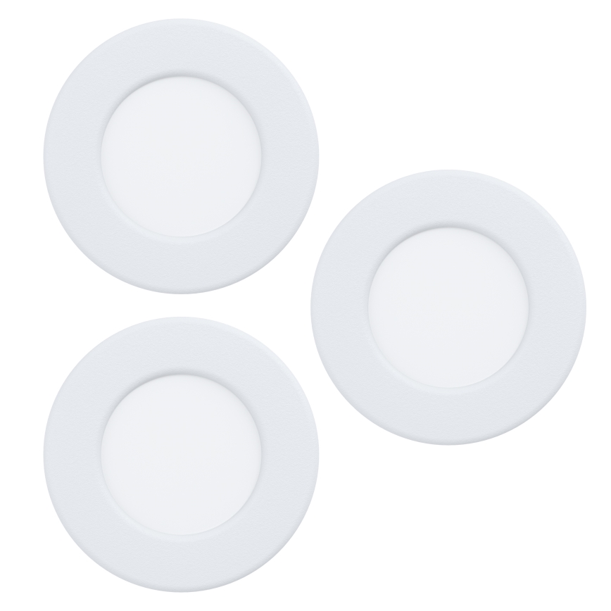 Eglo - Set of 3 LED Recessed Downlights, 3.7 W, 230 V, 2700/4000/6500 K, Ø 8.8 cm, White