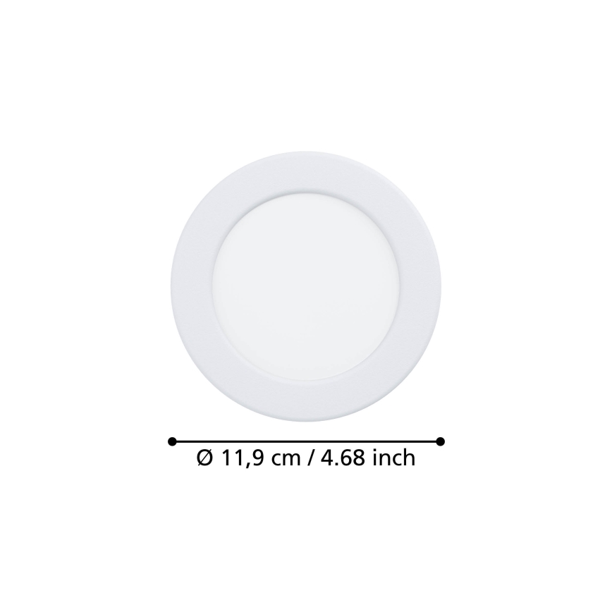 Eglo - LED recessed downlight LED/6.3W/230V 2700/4000/6500K Ø 11.9 cm white
