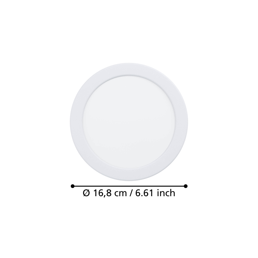 Eglo - LED recessed ceiling light LED/10,5W/230V 2700/4000/6500K pr. 16,8 cm white