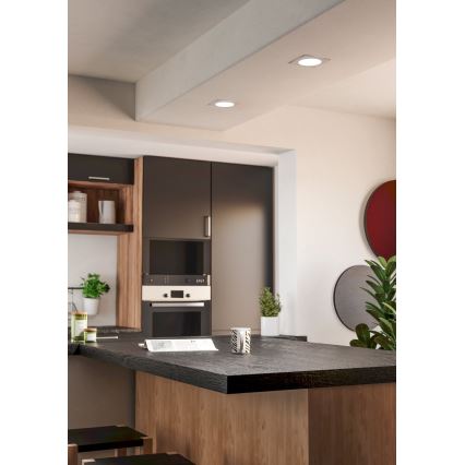 Eglo - LED Recessed Ceiling Light LED/6,3W/230V 2700/4000/6500K 11,9x11,9 cm white