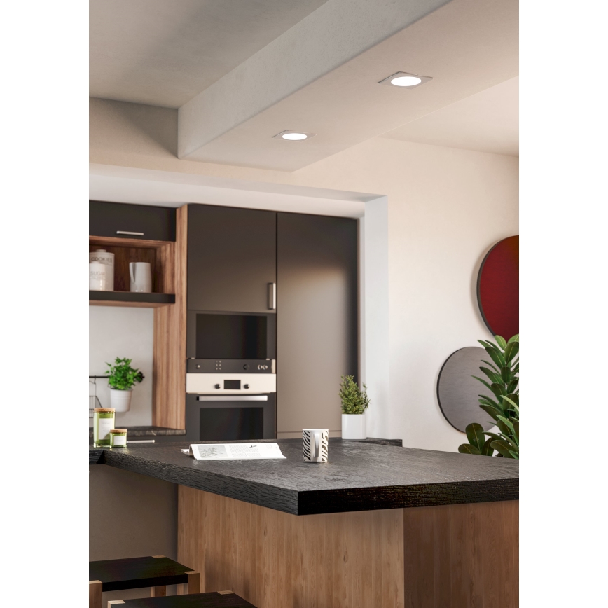 Eglo - LED Recessed Ceiling Light LED/6,3W/230V 2700/4000/6500K 11,9x11,9 cm white