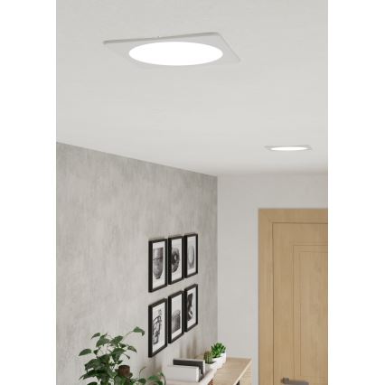 Eglo - LED recessed ceiling fixture LED/10,5W/230V 2700/4000/6500K 16,6x16,6 cm black