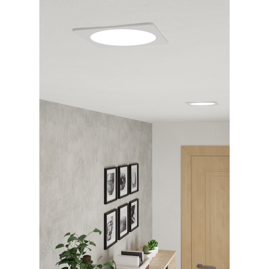 Eglo - LED recessed ceiling fixture LED/10,5W/230V 2700/4000/6500K 16,6x16,6 cm black