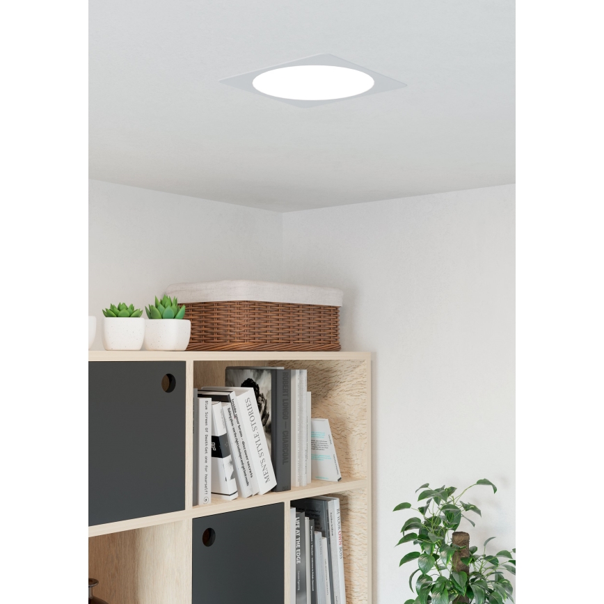 Eglo - LED recessed ceiling light LED/18,5W/230V 2700/4000/6500K 21,6x21,6 cm white