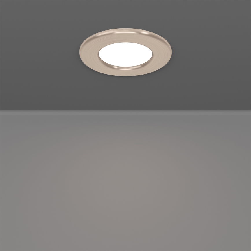 Eglo - Set of 3 LED recessed downlights, LED/3.7W/230V, 2700/4000/6500K, Ø 8.8 cm, matte chrome