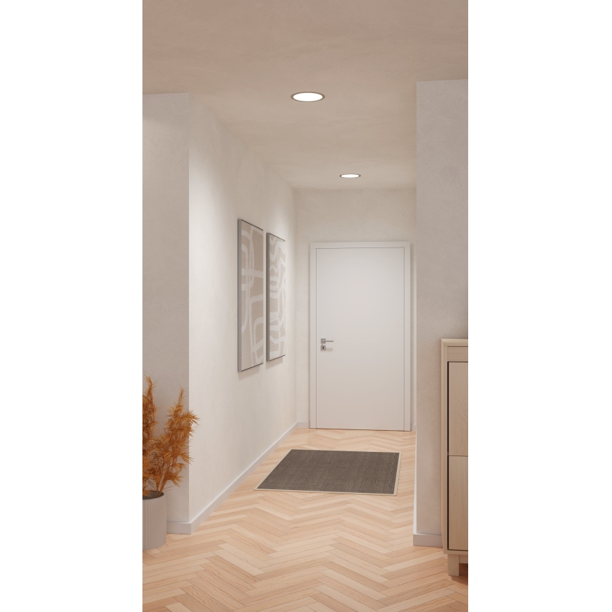 Eglo - LED recessed ceiling light LED/18,5W/230V 2700/4000/6500K Ø 21,6 cm matte chrome