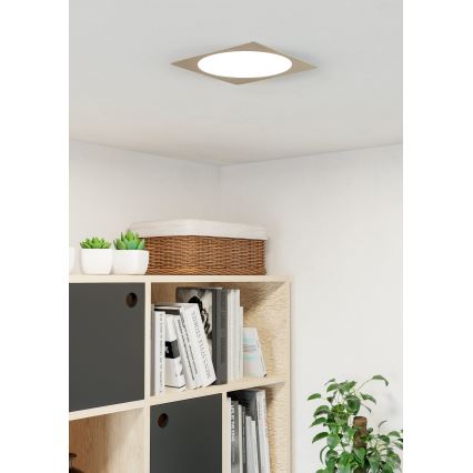 Eglo - LED recessed ceiling light LED/18,5W/230V 2700/4000/6500K 21,6x21,6 cm matte chrome