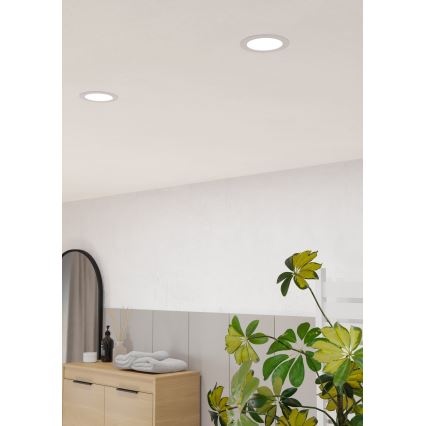 Eglo - LED bathroom recessed downlight LED/6.3W/230V 2700/4000/6500K Ø 11.9 cm IP44 white