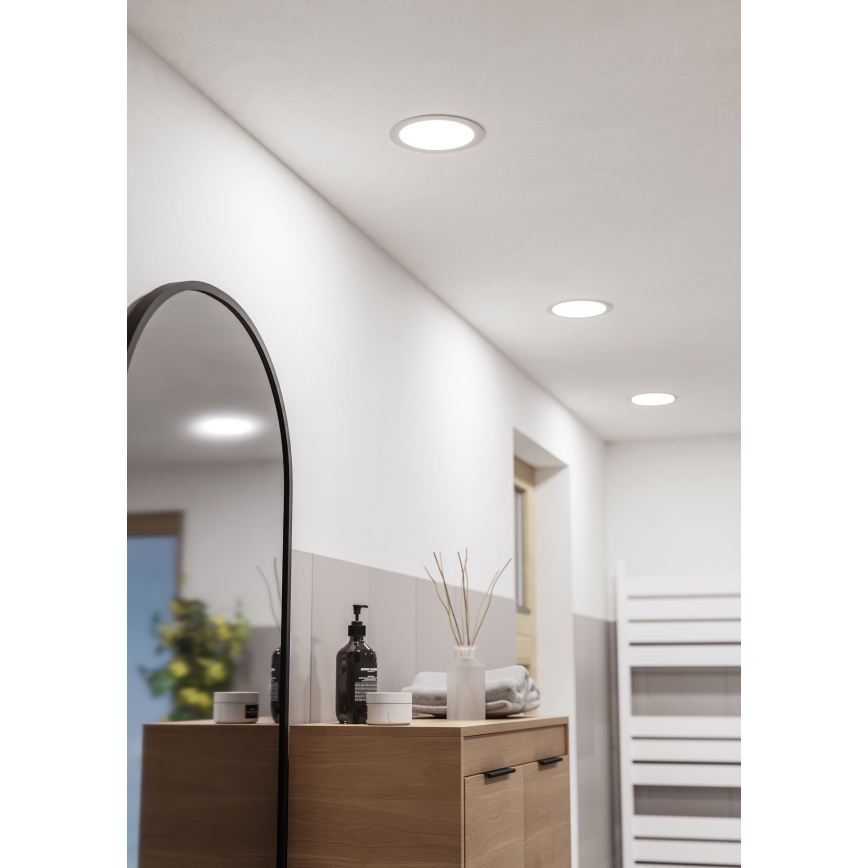 Eglo - LED recessed bathroom ceiling light LED/10,5W/230V 2700/4000/6500K pr. 16,8 cm IP44 white