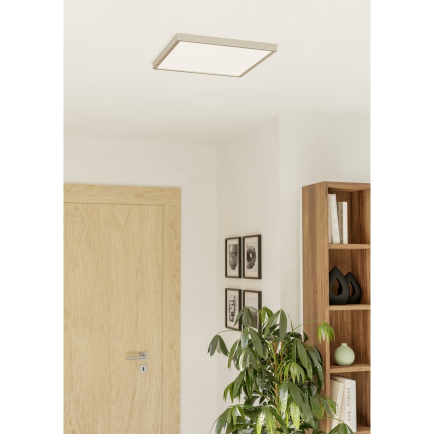 Eglo - LED RGBW Dimmable Bathroom Ceiling Light LED/17,8W/230V 2700-6500K 39x39 cm IP44 Matte Chrome