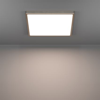 Eglo - LED RGBW Dimmable Bathroom Ceiling Light LED/17,8W/230V 2700-6500K 39x39 cm IP44 Matte Chrome