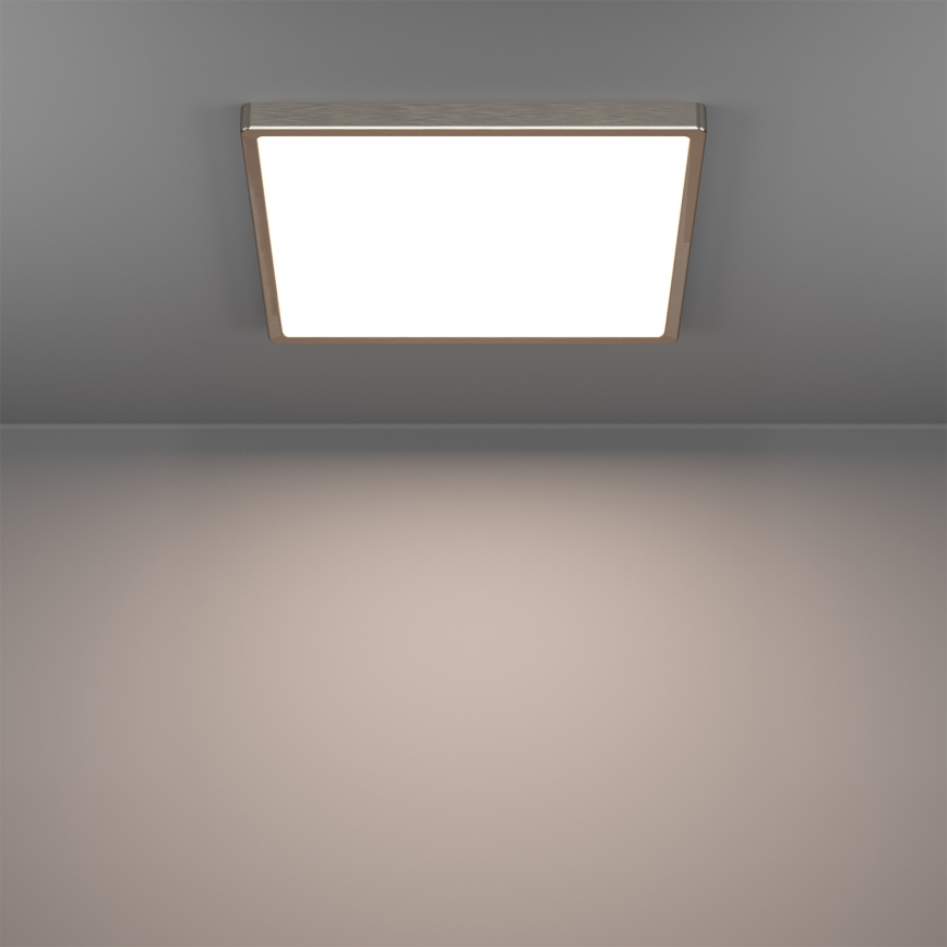 Eglo - LED RGBW Dimmable Bathroom Ceiling Light LED/17,8W/230V 2700-6500K 39x39 cm IP44 Matte Chrome