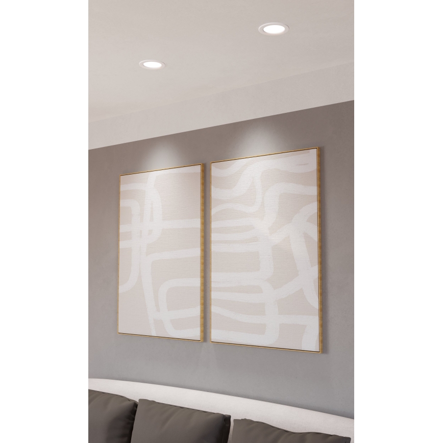 Eglo - LED RGBW Dimmable Bathroom Recessed Downlight LED/5W/230V 2700-6500K Ø 12 cm IP44 White