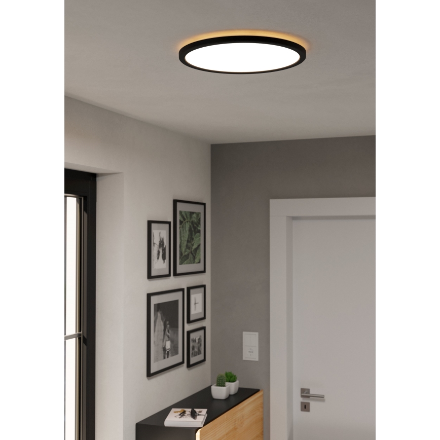 Eglo - LED Bathroom ceiling light LED/18,5W/230V 2700K/4000K/6500K d. 38,9 cm IP44 black