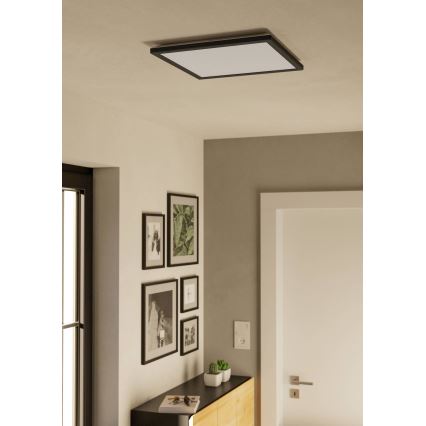 Eglo - LED Bathroom ceiling light LED/17,6W/230V 2700/4000/6500K 39x39 cm IP44 black