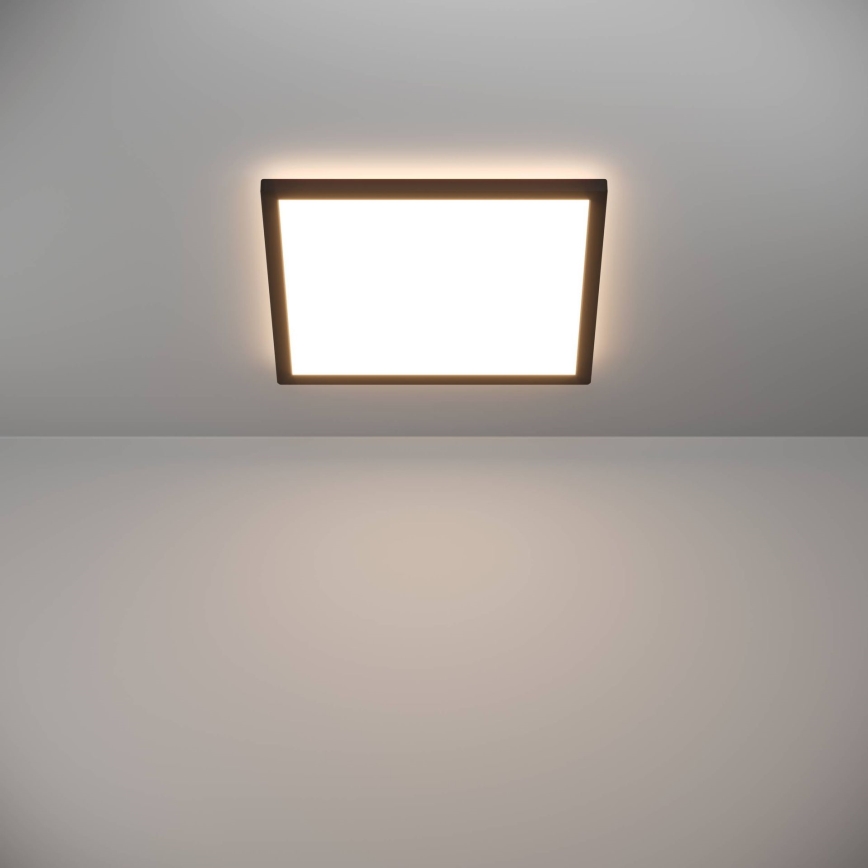 Eglo - LED Bathroom ceiling light LED/17,6W/230V 2700/4000/6500K 39x39 cm IP44 black