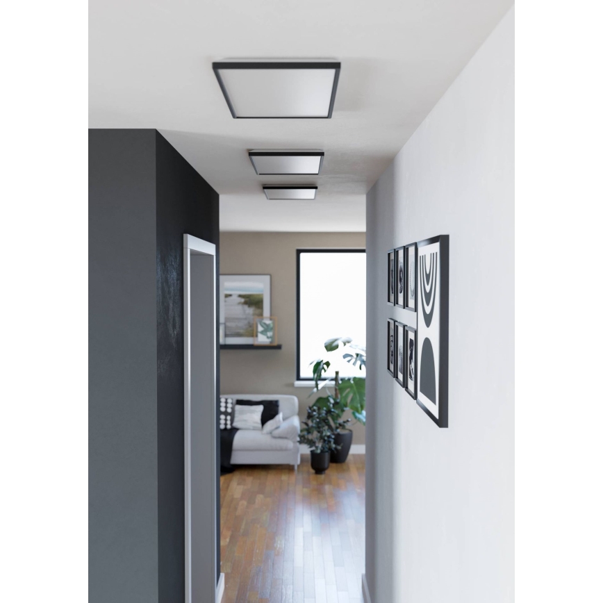 Eglo - LED Bathroom ceiling light LED/17,2W/230V 2700/4000/6500K 30x57 cm IP44 black