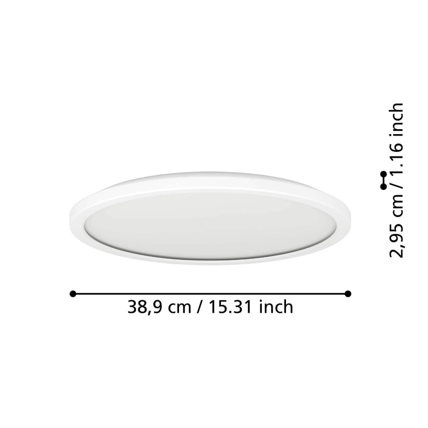 Eglo - LED Bathroom ceiling light LED/18,5W/230V 2700/4000/6500K d. 38,9 cm IP44 white