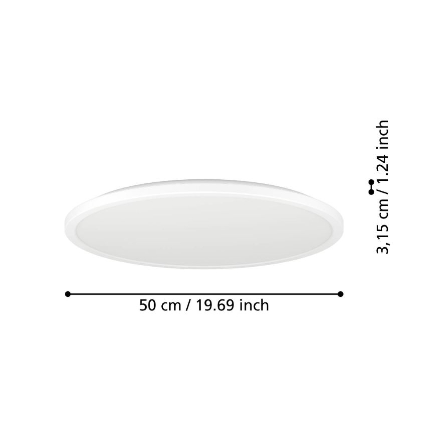 Eglo - LED Bathroom ceiling light LED/16,8W/230V 2700/4000/6500K d. 50 cm IP44 white