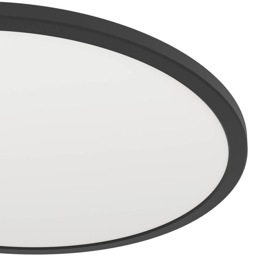 Eglo - LED Dimmable bathroom ceiling light LED/16,8W/230V 2700-6500K d. 50 cm IP44 black + remote control