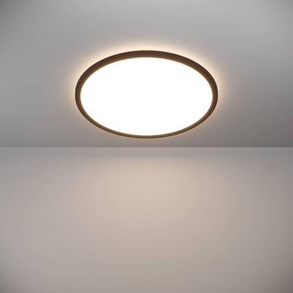 Eglo - LED Dimmable bathroom ceiling light LED/16,8W/230V 2700-6500K d. 50 cm IP44 black + remote control
