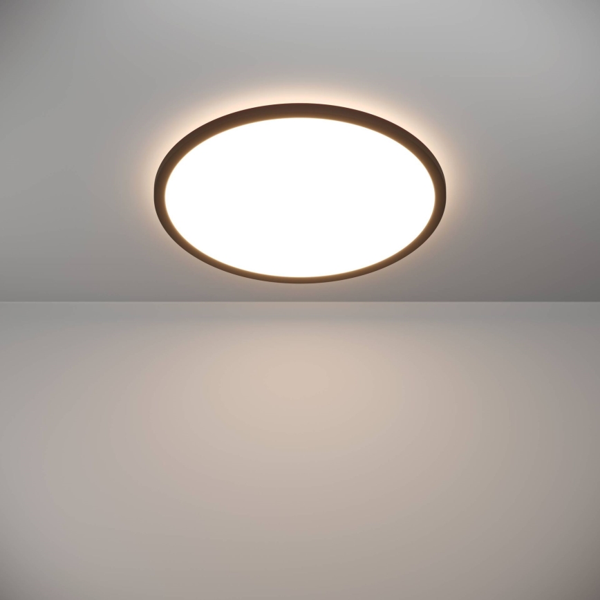 Eglo - LED Dimmable bathroom ceiling light LED/16,8W/230V 2700-6500K d. 50 cm IP44 black + remote control