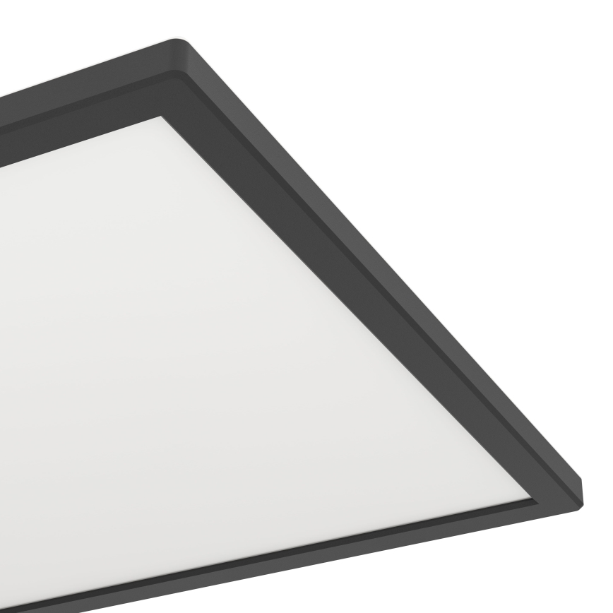 Eglo - LED Dimmable bathroom ceiling light LED/17,6W/230V 2700-6500K 39x39 cm IP44 black + remote control