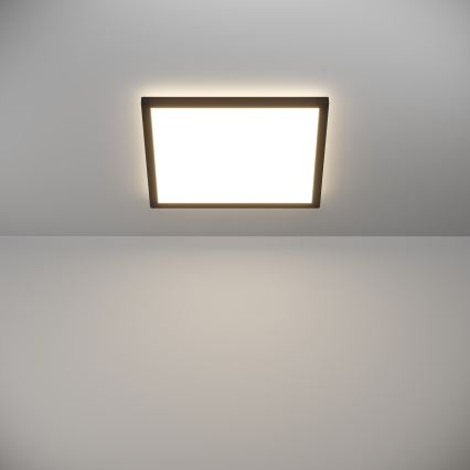 Eglo - LED Dimmable bathroom ceiling light LED/17,6W/230V 2700-6500K 39x39 cm IP44 black + remote control