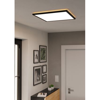 Eglo 901457 - LED Dimmable bathroom ceiling light LED/17W/230V 2700-6500K 50x50 cm IP44 black + remote control