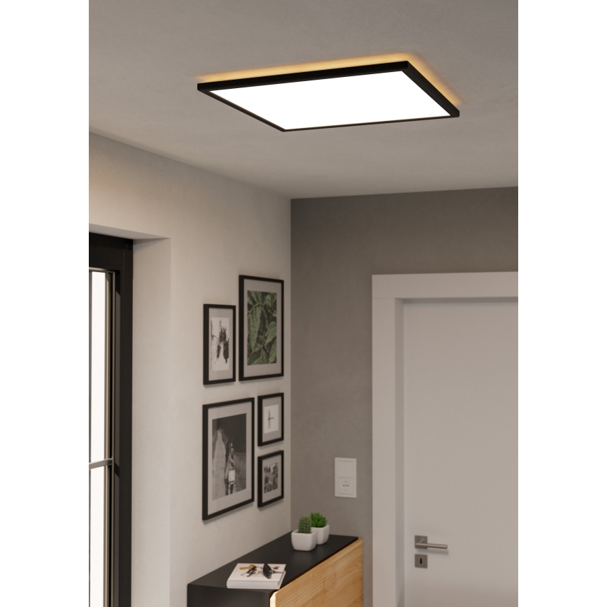 Eglo 901457 - LED Dimmable bathroom ceiling light LED/17W/230V 2700-6500K 50x50 cm IP44 black + remote control