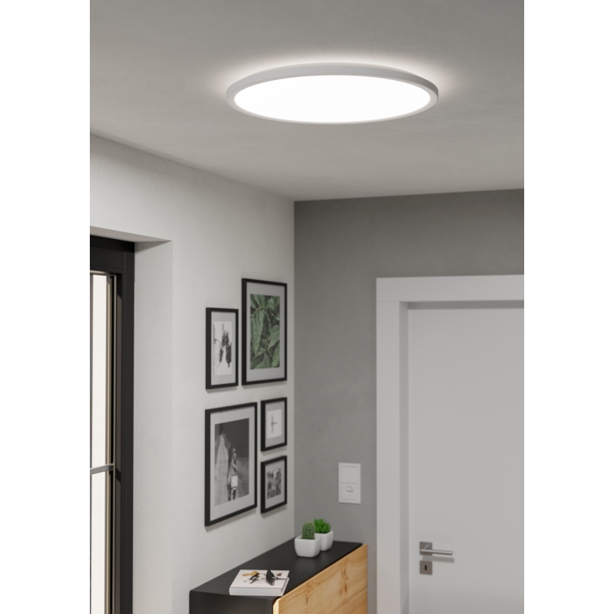 Eglo - LED Dimmable bathroom ceiling light LED/16,8W/230V 2700-6500K pr.50 cm IP44 white + remote control
