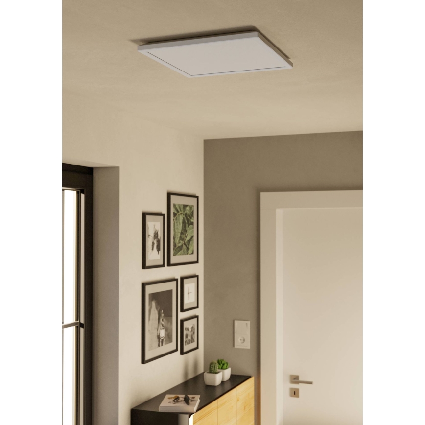 Eglo - LED Dimmable bathroom ceiling light LED/17,6W/230V 2700-6500K 39x39 cm IP44 white + remote control