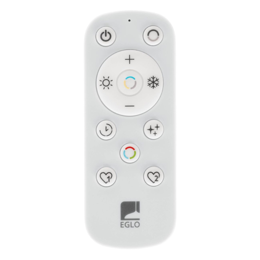 Eglo - LED Dimmable bathroom ceiling light LED/17,6W/230V 2700-6500K 39x39 cm IP44 white + remote control