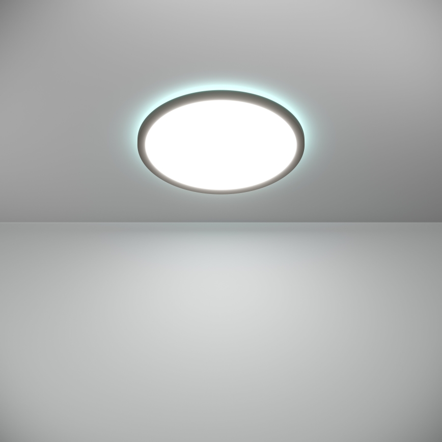 Eglo - LED RGBW Dimmable bathroom ceiling light LED/18,5W/230V 2700-6500K pr.38,9cm IP44 black ZigBee