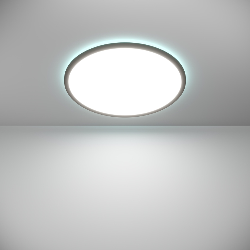 Eglo - LED RGBW Dimmable bathroom ceiling light LED/16,8W/230V 2700-6500K d. 50 cm IP44 black ZigBee
