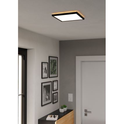 Eglo - LED RGBW Dimmable bathroom ceiling light LED/13,4W/230V 2700-6500K 29x29 cm IP44 black