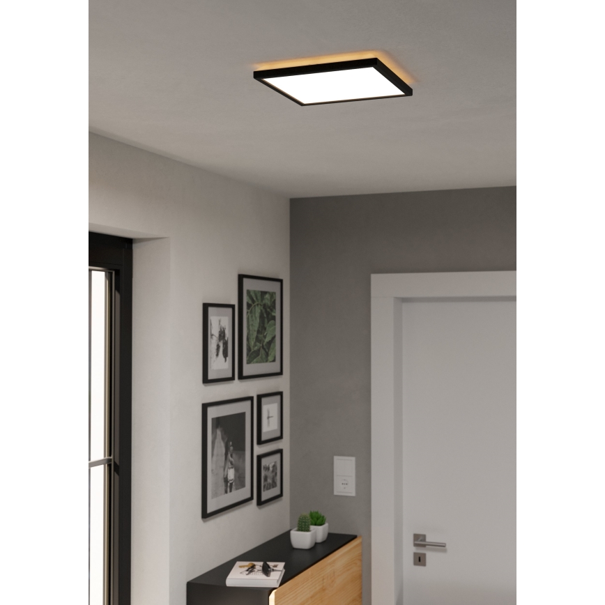 Eglo - LED RGBW Dimmable bathroom ceiling light LED/13,4W/230V 2700-6500K 29x29 cm IP44 black