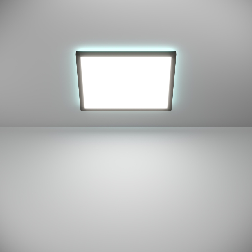 Eglo - LED RGBW Dimmable bathroom ceiling light LED/17,6W/230V 2700-6500K 39x39 cm IP44 black ZigBee