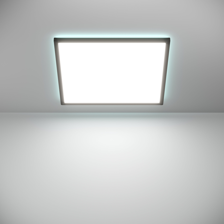 Eglo - LED RGBW Dimmable bathroom ceiling light LED/17W/230V 2700-6500K 50x50cm IP44 black ZigBee