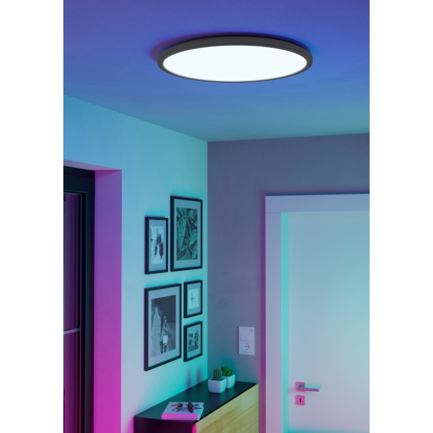 Eglo - LED RGBW Dimmable bathroom ceiling light LED/16,8W/230V 2700-6500K d. 50 cm IP44 white ZigBee